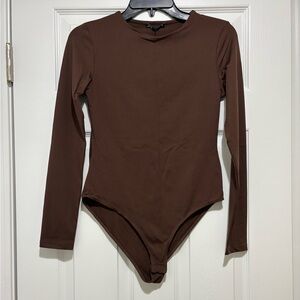 Zara Long Sleeve Bodysuit - Brown
